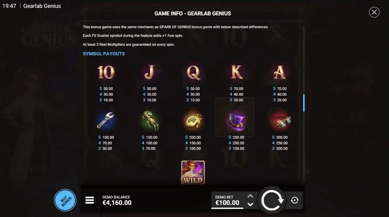 Gearlab Genius - Synced Reels-ის კომბინაცია იდენტური სიმბოლოებით